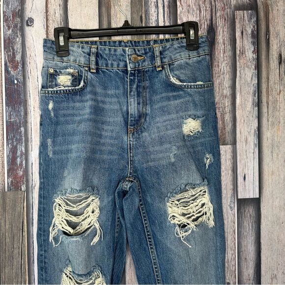 🔸BUNDLE ONLY🔸|EUC| ZARA Relaxed Fit Distressed Boyfriend Jeans - Picture 3 of 7